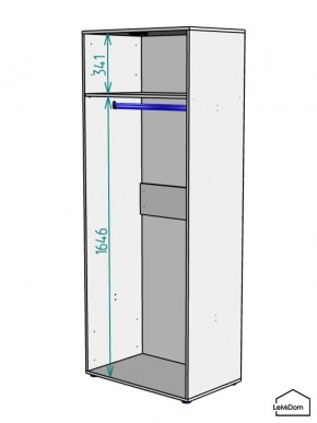 Шкаф Linnea MHR-2 2050х800х510 (Белый-М 11.1.1) в Перми - perm.mebel24.online | фото 3