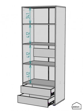 Шкаф Linnea MHR-2-4 2050х800х510 (Белый-М 11.1.2) в Перми - perm.mebel24.online | фото 3
