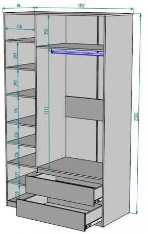 Шкаф Мальта H216 в Перми - perm.mebel24.online | фото 2