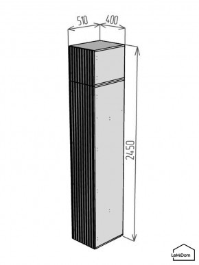 Шкаф с антресолью Linnea MHR-1A-2 2450х400х510 (ДВ-М 11.1.25) в Перми - perm.mebel24.online | фото 2
