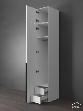 Шкаф с антресолью Linnea MHR-1A-3 2450х400х510 (Белый-М 11.1.1) в Перми - perm.mebel24.online | фото 6