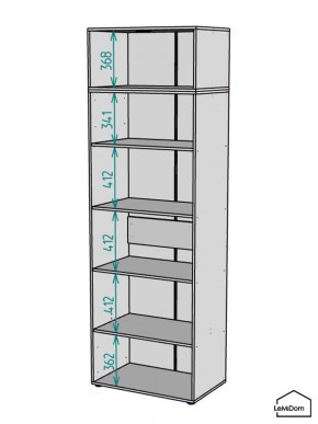 Шкаф с антресолью Linnea MHR-2A-2 2450х800х510 (Белый-М 11.1.1) в Перми - perm.mebel24.online | фото 3