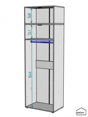 Шкаф с антресолью Linnea MHR-2POA-1 2450х800х510 (Белый-М 11.1.1) в Перми - perm.mebel24.online | фото 3