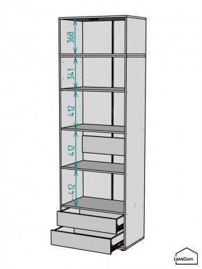 Шкаф с антресолью Linnea MHR-2POA-4 2450х800х510 (Белый-М 11.1.2) в Перми - perm.mebel24.online | фото 3