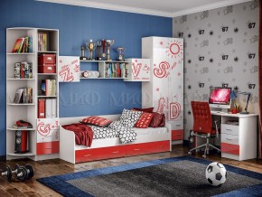 ВЕГА АЛФАВИТ Шкаф (Белый/Красный) в Перми - perm.mebel24.online | фото 2