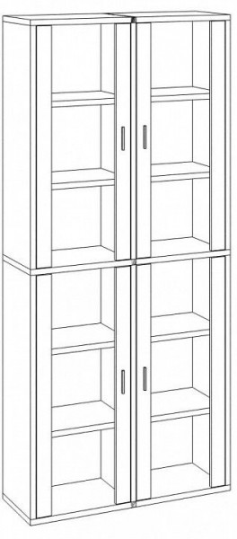 Шкаф-витрина Домино СУ(ш2в2)+4ФС в Перми - perm.mebel24.online | фото 2