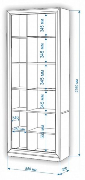 Шкаф-витрина Нобиле ШВтВ-ФСД-БЯН в Перми - perm.mebel24.online | фото 3