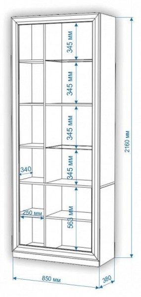 Шкаф-витрина Нобиле ШВтВ-ФСД-ФГК в Перми - perm.mebel24.online | фото 3