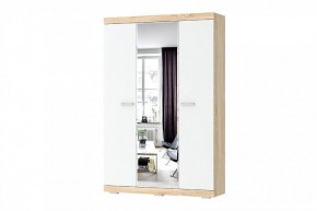 СОНАТА ШСЗ-1300 Шкаф 3дв. (1дв.зерк) (дуб сонома/белый глянец) в Перми - perm.mebel24.online | фото 1