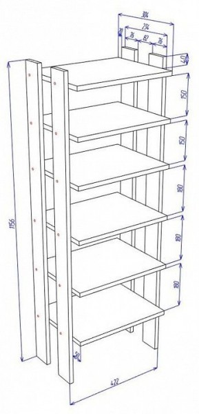 Стеллаж для обуви Cross СТЕЛ1 в Перми - perm.mebel24.online | фото 4