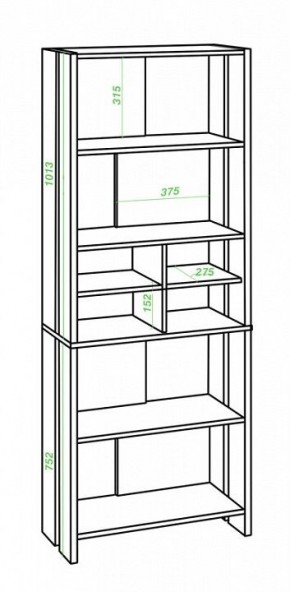 Стеллаж Домино Lite СТЛ-ОВХ В в Перми - perm.mebel24.online | фото 2