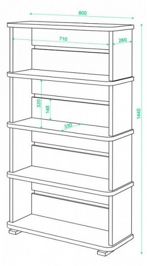 Стеллаж Домино СБ-25/4 в Перми - perm.mebel24.online | фото 3