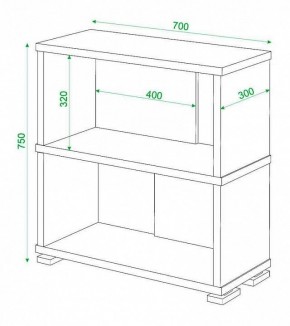 Стеллаж книжный Домино нельсон СБ-10_2 в Перми - perm.mebel24.online | фото 3