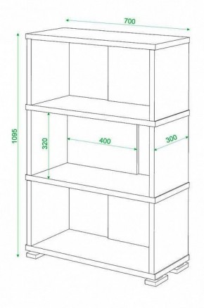 Стеллаж книжный Домино нельсон СБ-10_3 в Перми - perm.mebel24.online | фото 3