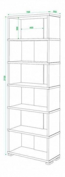 Стеллаж книжный Домино СБ-10_6 в Перми - perm.mebel24.online | фото 2