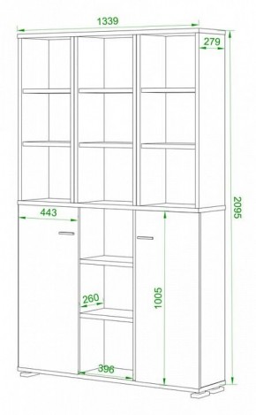 Стеллаж комбинированный Домино нельсон ПУ-40-6 в Перми - perm.mebel24.online | фото 2