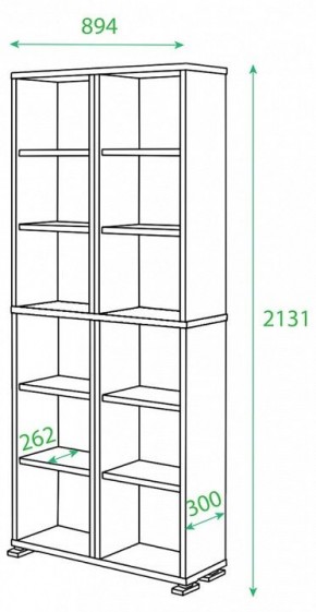 Стеллаж комбинированный Домино ПУ-30-4 в Перми - perm.mebel24.online | фото 2