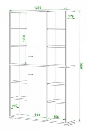 Стеллаж комбинированный Домино ПУ-40-2 в Перми - perm.mebel24.online | фото 2