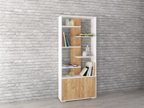 Стеллаж Ромео-4 дуб крафт золотой/белый в Перми - perm.mebel24.online | фото