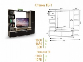 Стенка для гостиной ТВ-1 в Перми - perm.mebel24.online | фото 2