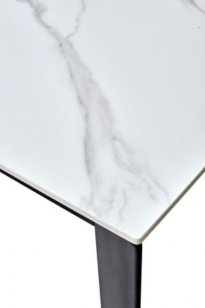 Стол CORNER 120 MATT WHITE MARBLE SOLID CERAMIC / BLACK, ®DISAUR в Перми - perm.mebel24.online | фото 3