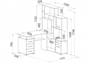 Компьютерный стол Джаз-15 правый венге / дуб молочный в Перми - perm.mebel24.online | фото