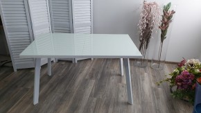 Стол ФИН 140 Белый, стекло/ Белый каркас М-City в Перми - perm.mebel24.online | фото 9