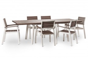 Стол Гармония раздвижной (Harmony Extendable) белый-капучино в Перми - perm.mebel24.online | фото 6