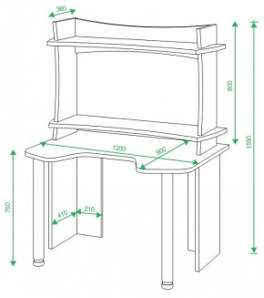 Стол компьютерный Домино lite СКЛ-Игр120 в Перми - perm.mebel24.online | фото 2