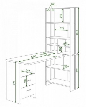 Стол компьютерный Домино Lite СТЛ-ОВ+С120Прям+ТЯЛ в Перми - perm.mebel24.online | фото 2