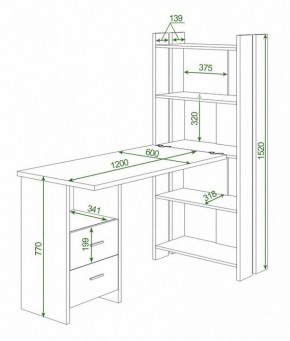 Стол компьютерный Домино Lite СТЛ-ОВ+С120Прям+ТЯЛ в Перми - perm.mebel24.online | фото 2