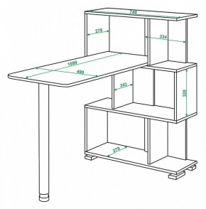 Стол компьютерный Домино нельсон СЛ-5-3СТ в Перми - perm.mebel24.online | фото 2