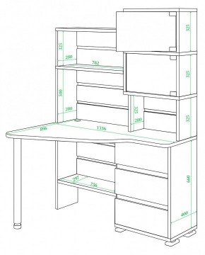 Стол компьютерный Домино нельсон СР-322 в Перми - perm.mebel24.online | фото 2