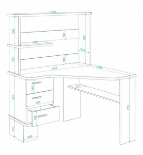 Стол компьютерный Домино СД-45 в Перми - perm.mebel24.online | фото 2