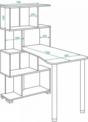 Стол компьютерный Домино СЛ-5-4СТ-2 в Перми - perm.mebel24.online | фото 2