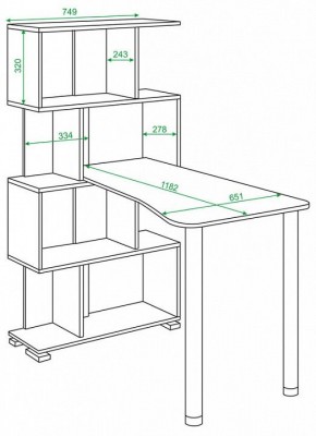 Стол компьютерный Домино СЛ-5-4СТ-2 в Перми - perm.mebel24.online | фото 2