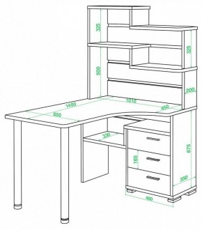 Стол компьютерный Домино СР-132-140 в Перми - perm.mebel24.online | фото 2