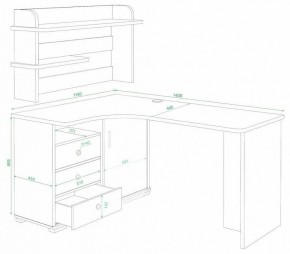 Стол компьютерный Домино СР-145 в Перми - perm.mebel24.online | фото 2