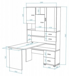 Стол компьютерный Домино СР-620/140 в Перми - perm.mebel24.online | фото 2