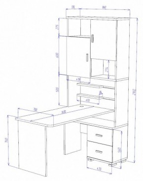 Стол компьютерный Домино СР-720/140 в Перми - perm.mebel24.online | фото 2