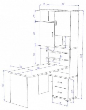 Стол компьютерный Домино СР-720/160 в Перми - perm.mebel24.online | фото 2