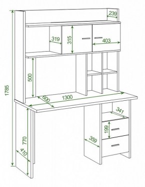 Стол компьютерный Нельсон Lite СКЛ-Прям130+НКЛХ-130 БЕН в Перми - perm.mebel24.online | фото 2