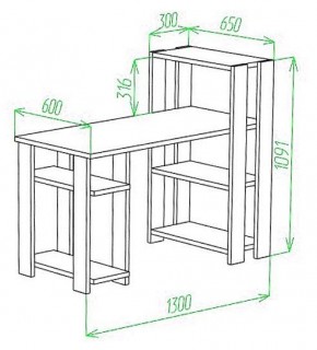 Стол компьютерный Slim СТН-110/130 в Перми - perm.mebel24.online | фото 2