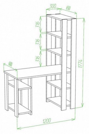 Стол компьютерный Slim СТН-180/120 в Перми - perm.mebel24.online | фото 2