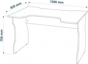 Стол компьютерный ВАРДИГ K1 120x82, антрацит/фиолетовый в Перми - perm.mebel24.online | фото 3