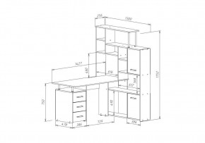 Компьютерный стол ДЕР КС-15 венге / дуб молочный левый в Перми - perm.mebel24.online | фото