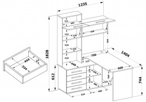 Компьютерный стол КСТ-14П правый венге / беленый дуб в Перми - perm.mebel24.online | фото 2