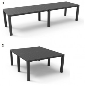 Стол раскладной Джули (Julie Double table 2 configurations) Графит в Перми - perm.mebel24.online | фото