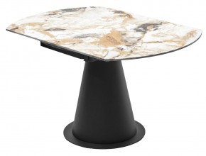 Стол TERAMO 135 GLOSS GRAND JADE SOLID CERAMIC, керамика, поворотн.механизм / Черный каркас, ®DISAUR в Перми - perm.mebel24.online | фото 11