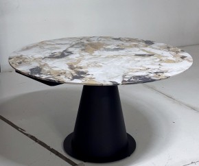 Стол TERAMO 135 GLOSS GRAND JADE SOLID CERAMIC, керамика, поворотн.механизм / Черный каркас, ®DISAUR в Перми - perm.mebel24.online | фото 5